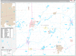 St. Joseph County, MI Digital Map Premium Style